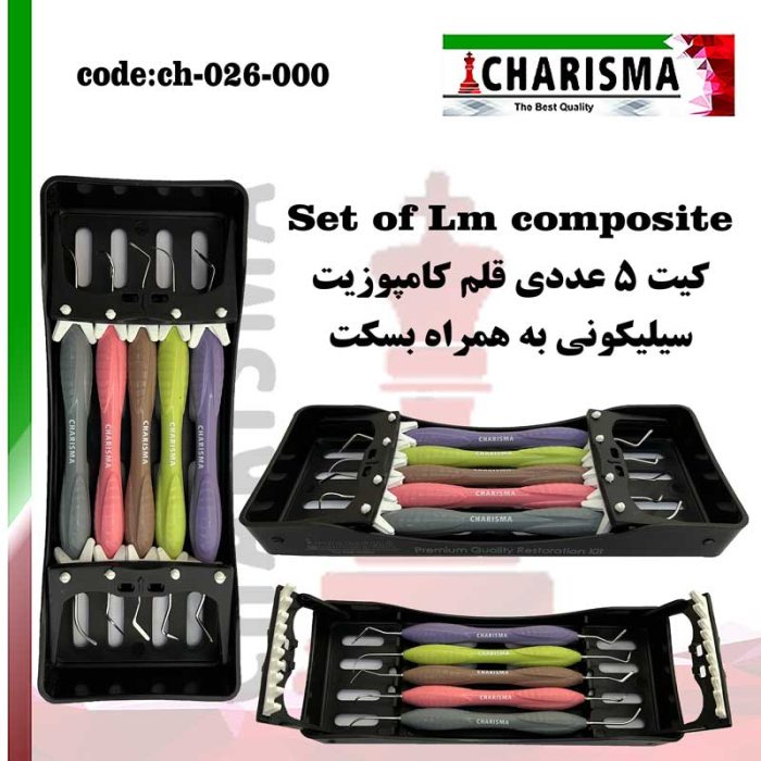 ست قلم کامپوزیت سیلیکونی سولو کاریزما CHARISMA مدل LM ( به همراه بسکت ) کد ch-026-000