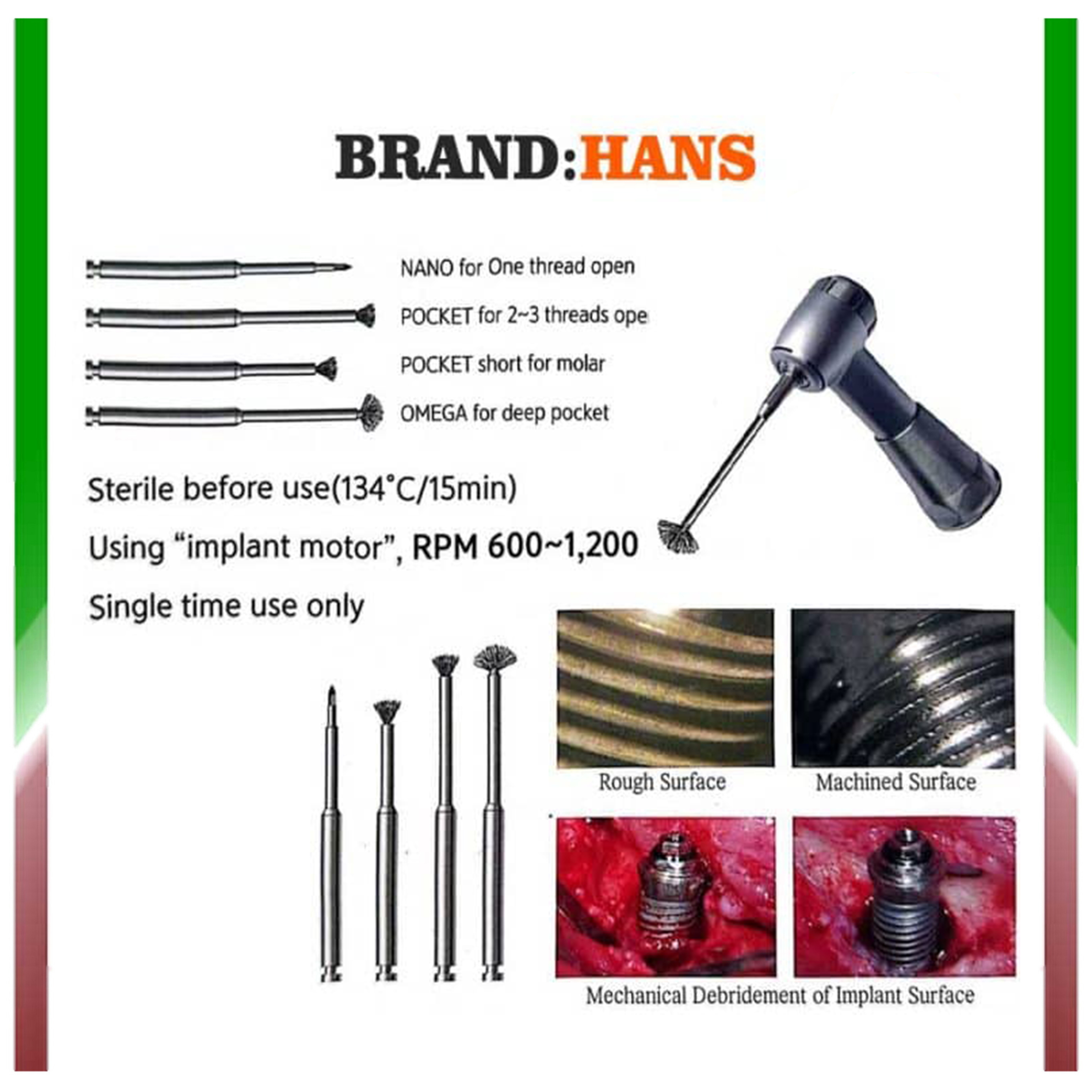 کیت براش تیتانیومی ( ساخت کره ) دنتال دیوایس Dental Devices