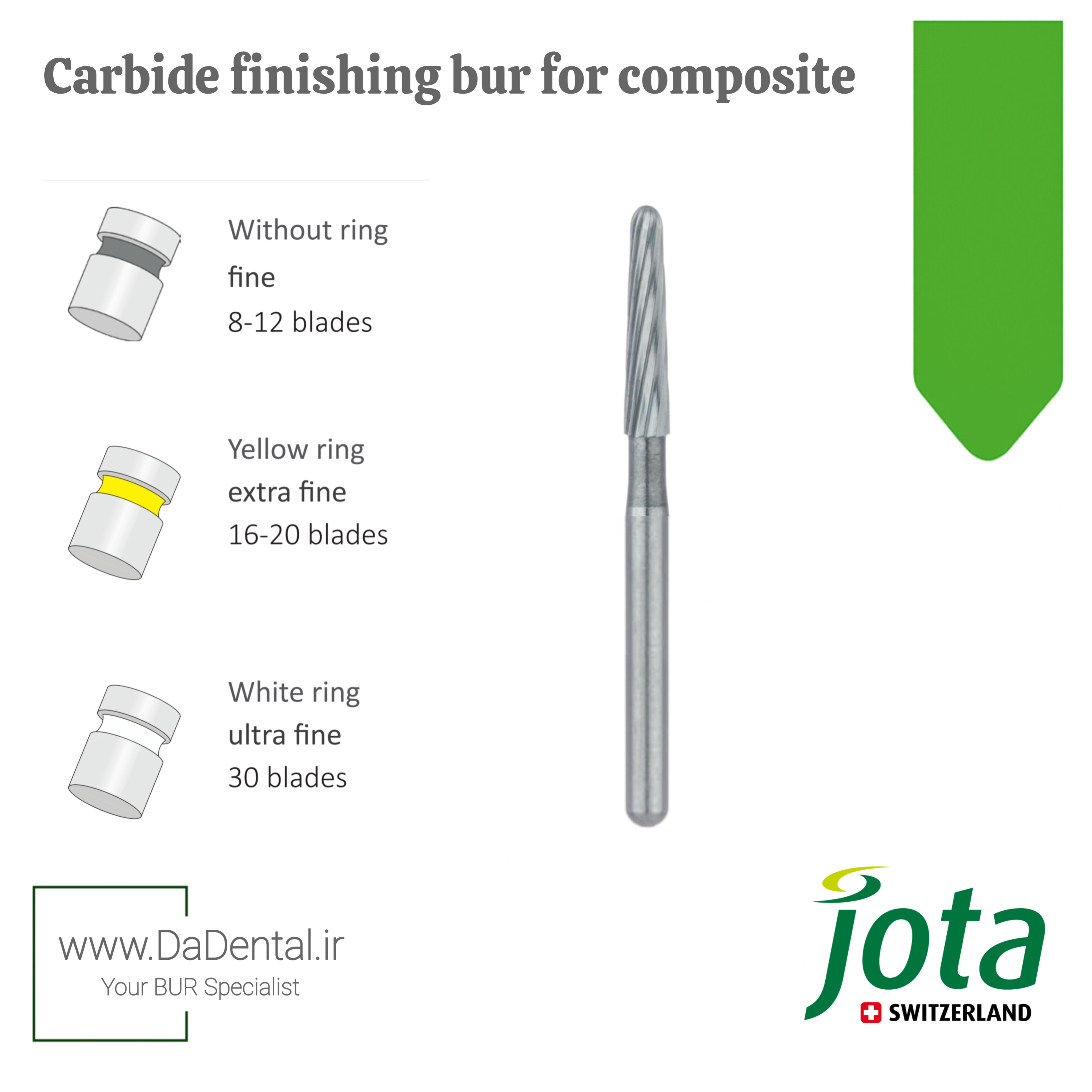 فرز کارباید تیپر روند اند پرداخت کامپوزیت مخصوص توربین جوتا jota کد C375R FG