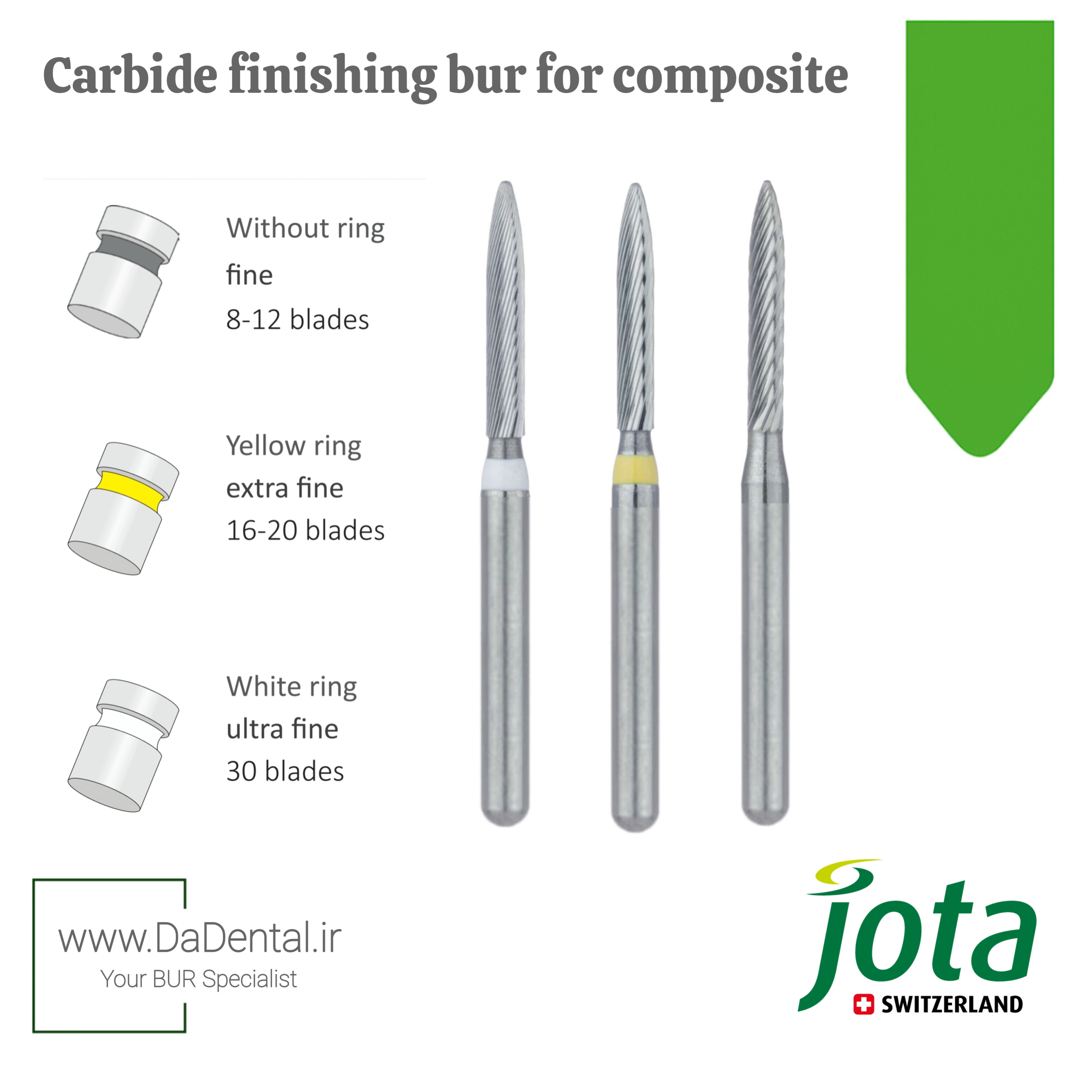 فرز کارباید فلیم پرداخت کامپوزیت مخصوص توربین جوتا jota کد C48L FG